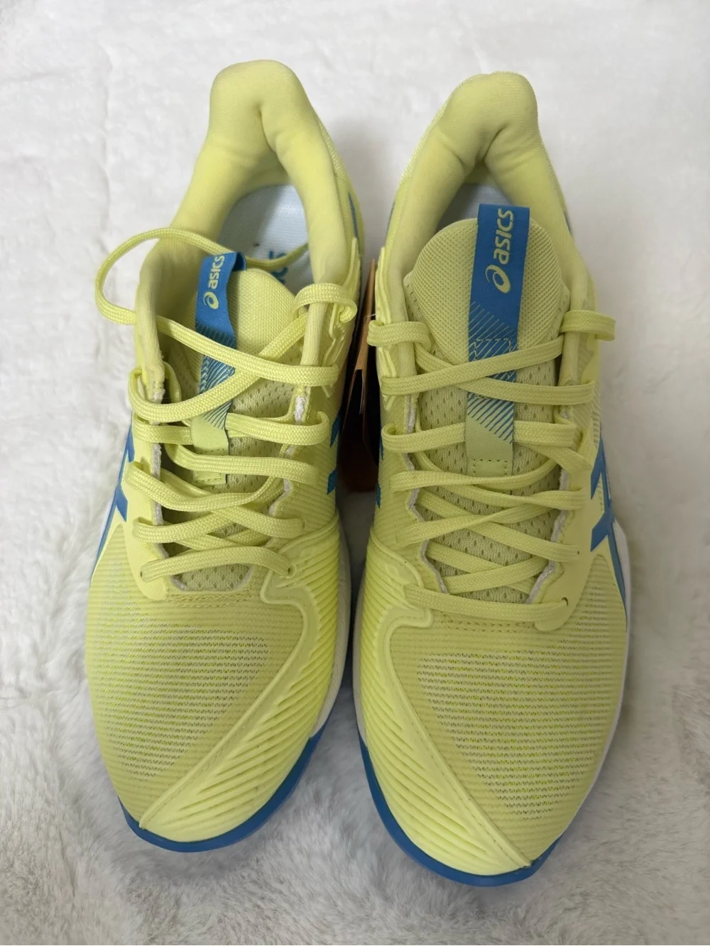 💛 ASICS Women’s 9.5 Running Shoes Yellow Blue NEW Without Box